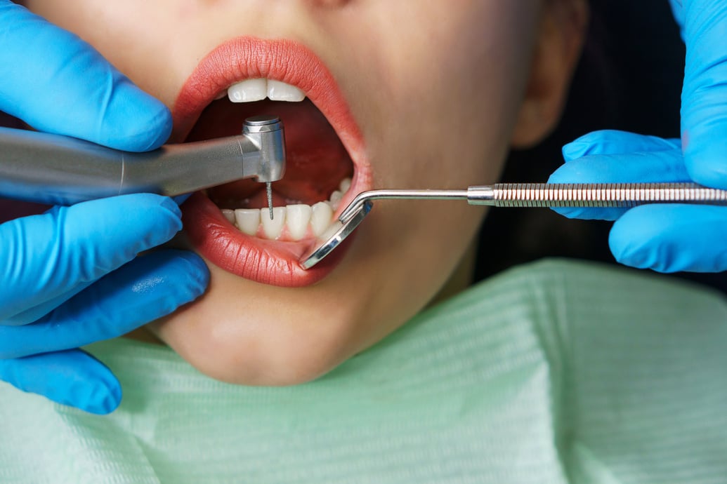 Dentist Treats Girl's Teeth.